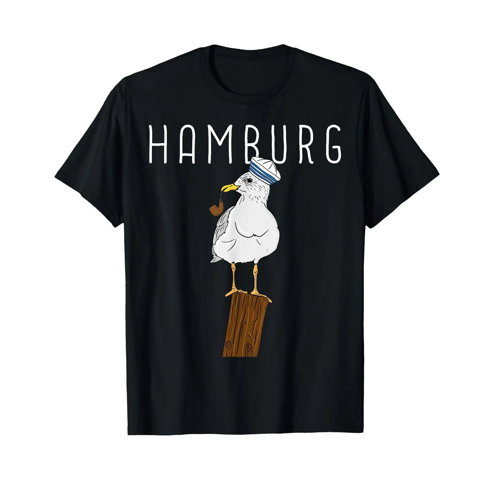 Vintage Fashion Hamburg - T-shirt Moin Hamburg Spruch Möwe Digga