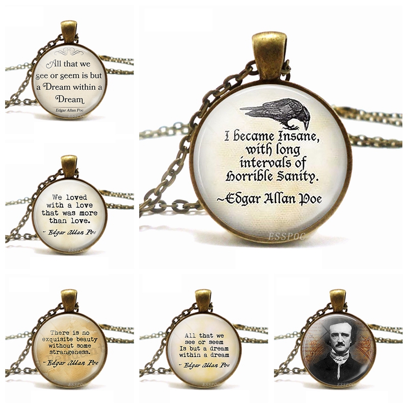 Vintage Fashion Quotes - Collier avec citation en verre 
