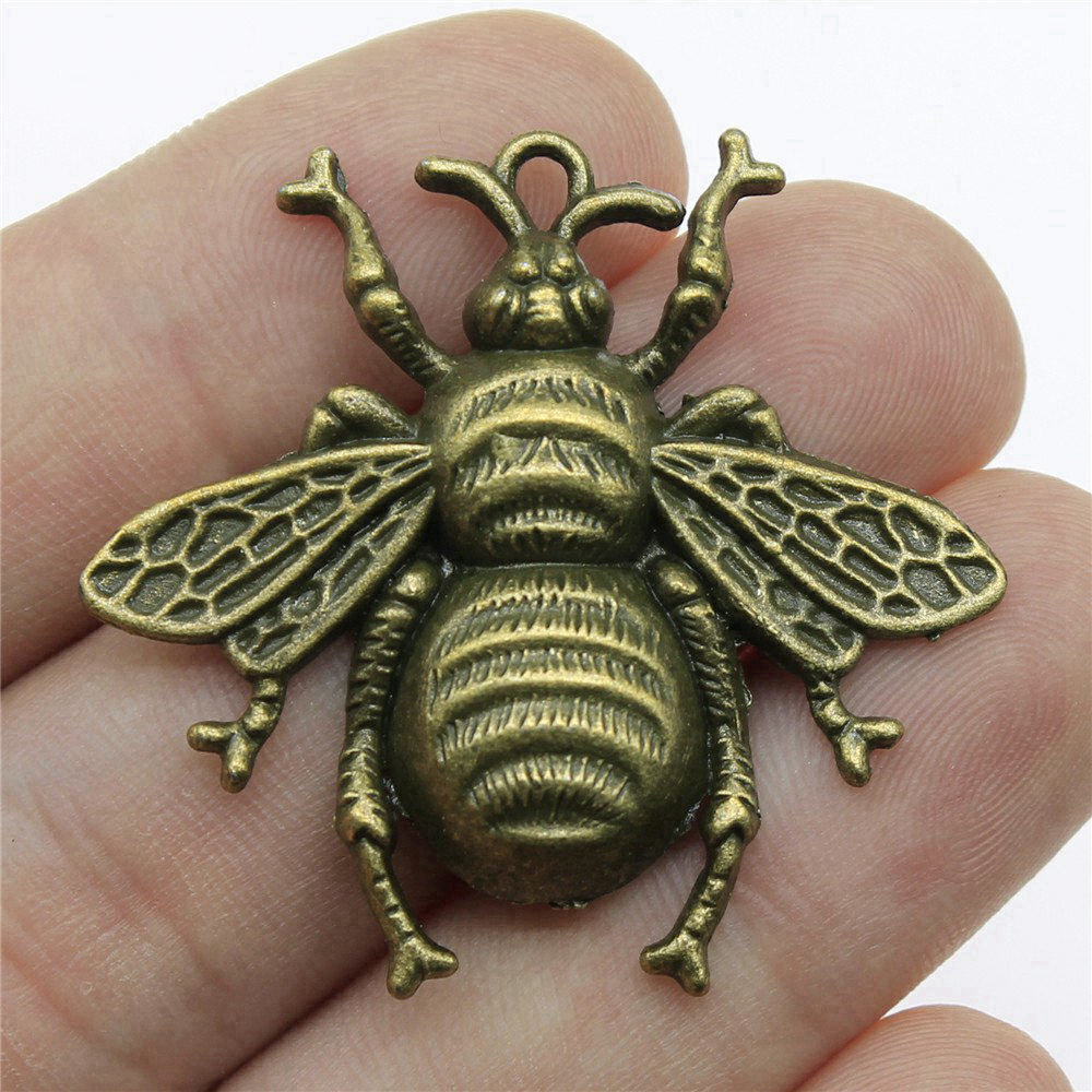 Vintage Fashion Stores - Pendentif Breloque Abeille Reine en Alliage,
