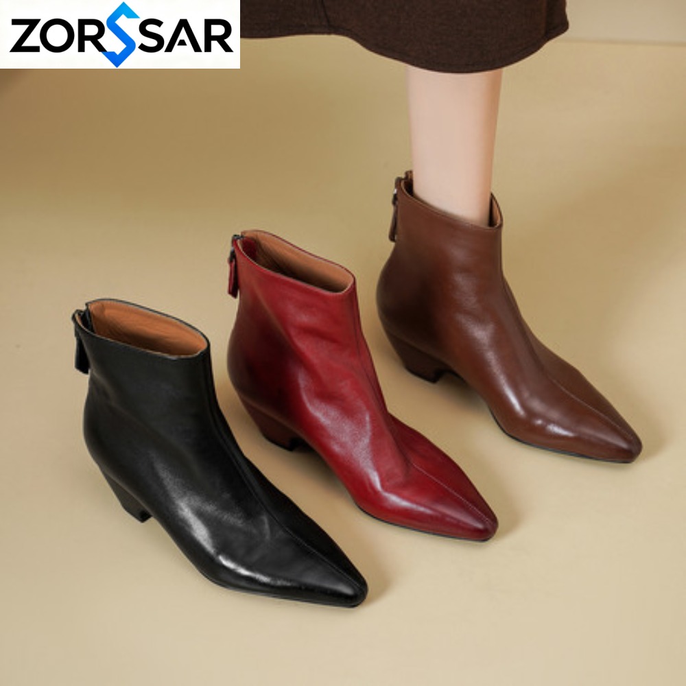 Bottines pour femmes en cuir v - Vintage Fashion Online avis et prix