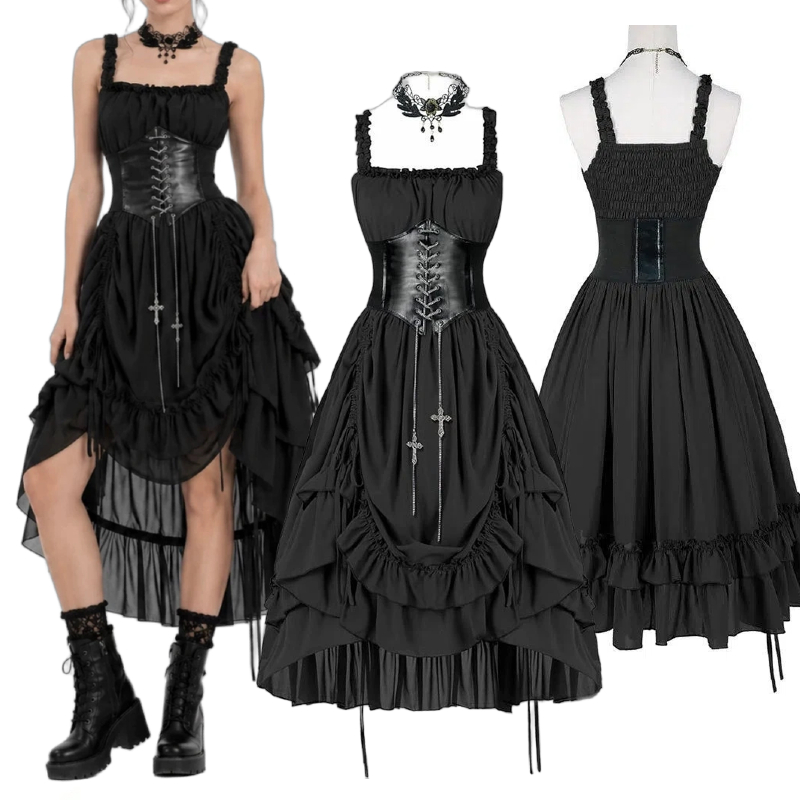 Robe Gothique Femme Corset Nui - Vintage Fashion Dresses avis et prix